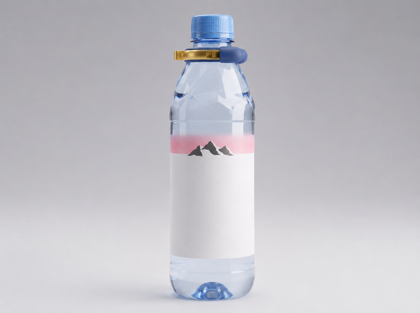 Flavor'ring on Evian bottle